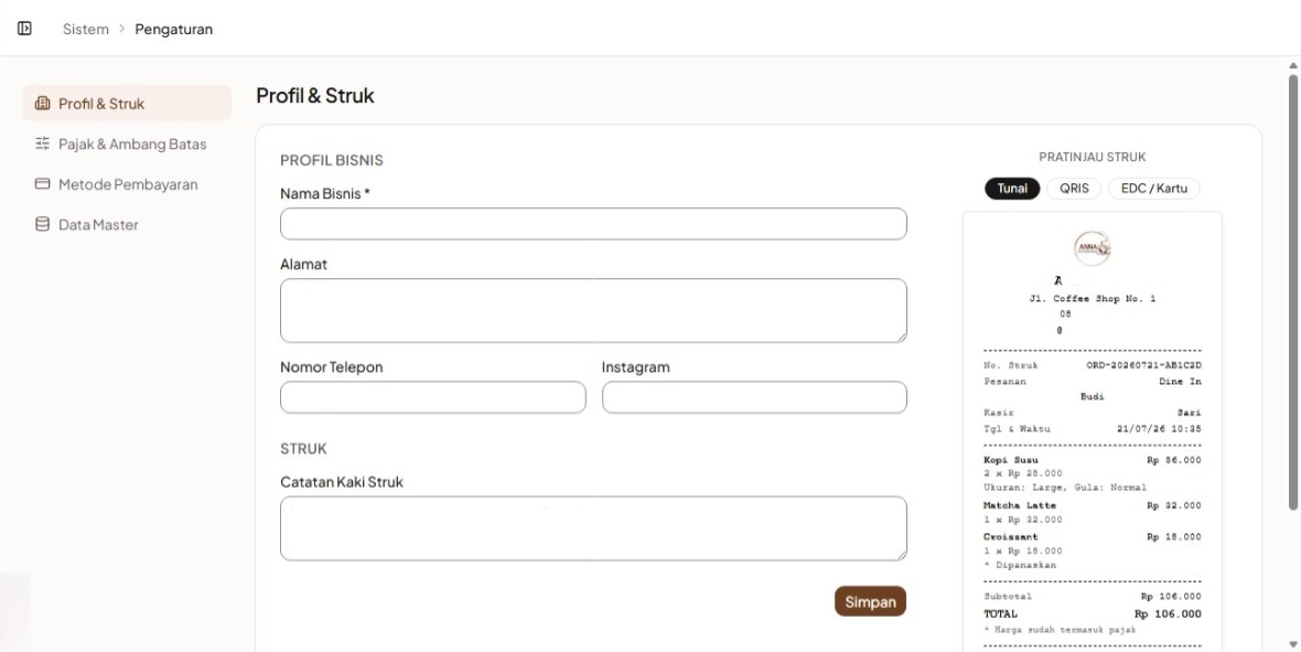 Recipe configuration